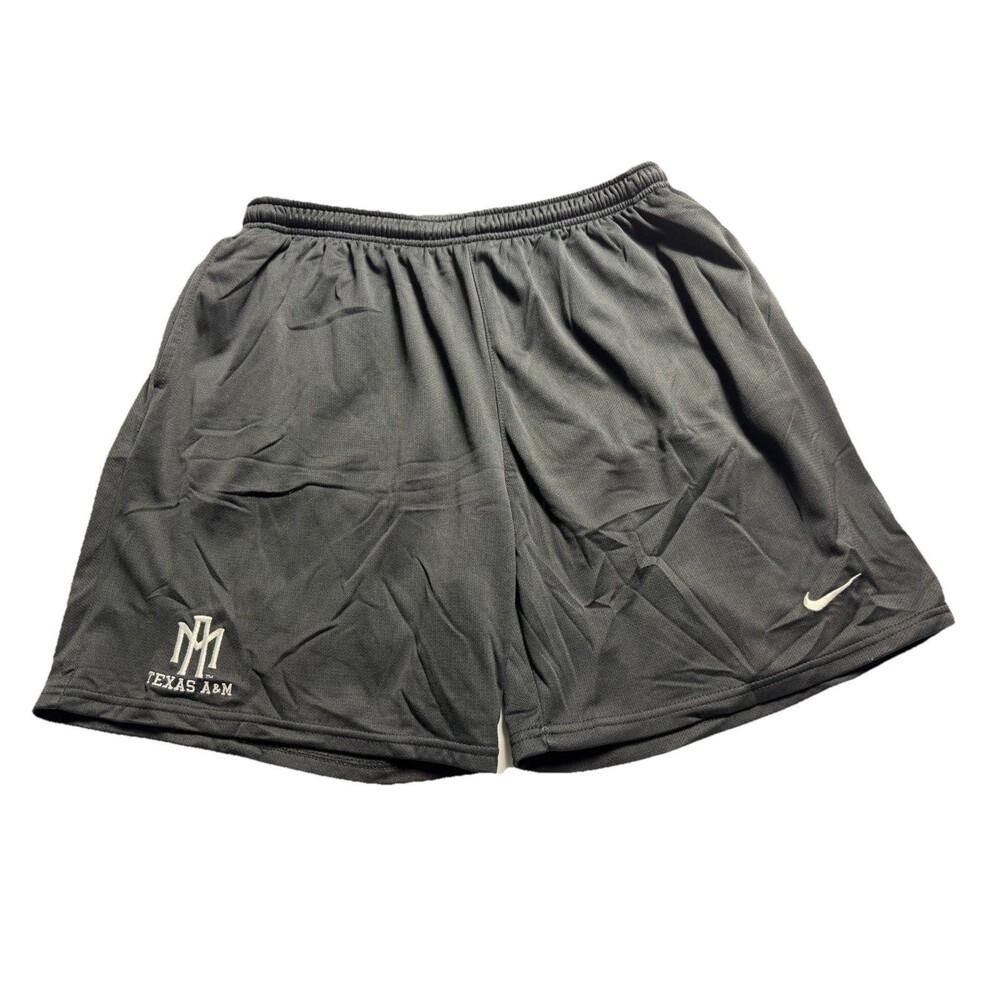 Texas A&M Vintage Basketball Nike Team Mens Blk Athletic Shorts Sz XL #15 Aggies